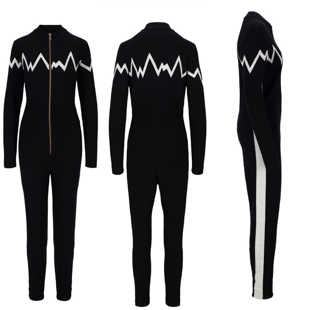 Snowroller Wool Suit One Piece Snow Ski Small Zip